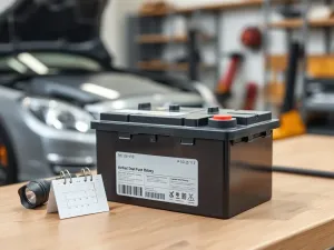 Kierowca zwalnia elektryczny hamulec ręczny na konsoli środkowej nowoczesnego auta, widok z wnętrza samochodu.