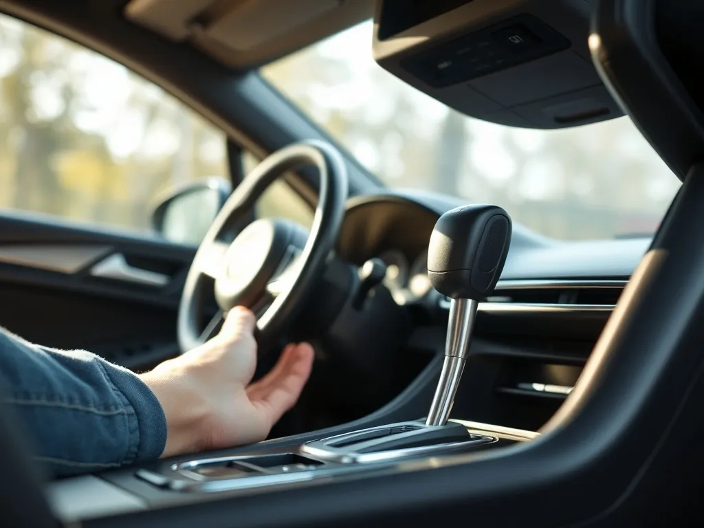 Stopa na pedale sprzęgła przy dźwigni zmiany biegów, ilustrująca prawidłowe użycie i ocenę stanu sprzęgła.