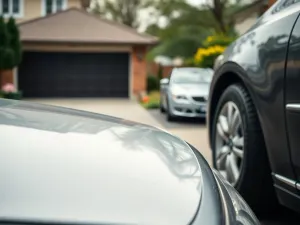 Zadbany kompakt po delikatnym tuningu na parkingu, przykład auta do modyfikacji w budżecie do 20 tys.