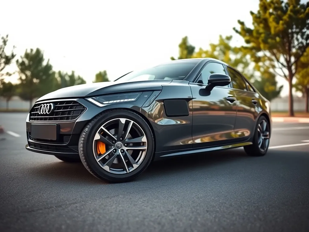 Audi A6 C6 quattro z bliska, wyeksponowane nowe opony i felgi, podkreślone bieżniki i stan ogumienia