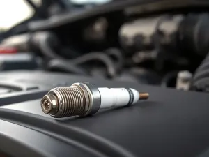 Mechanik wymienia oponę przy aucie na poboczu, obok stoi van mobilnej wulkanizacji z otwartymi drzwiami i narzędziami.