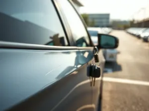 Zbliżenie deski rozdzielczej Forda Focusa MK3 z ikoną ostrzeżenia o ciśnieniu w oponach świecącą na zegarach.