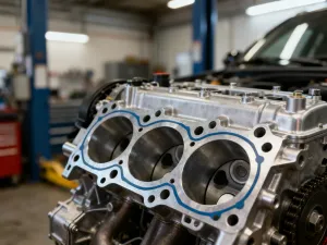Auto z napędem na przód w kontrolowanym poślizgu na mokrym torze treningowym, podkreślając technikę driftu.
